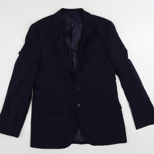 Marks and Spencer Mens Blue Wool Jacket Suit Jacket Size 40 Regular