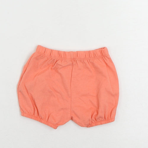 Marks and Spencer Baby Pink Cotton Cropped Trousers Size 3-6 Months Drawstring
