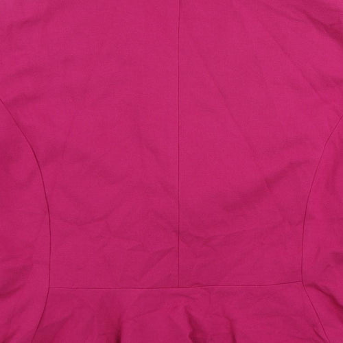 Ariana Womens Pink Jacket Blazer Size 14 Button