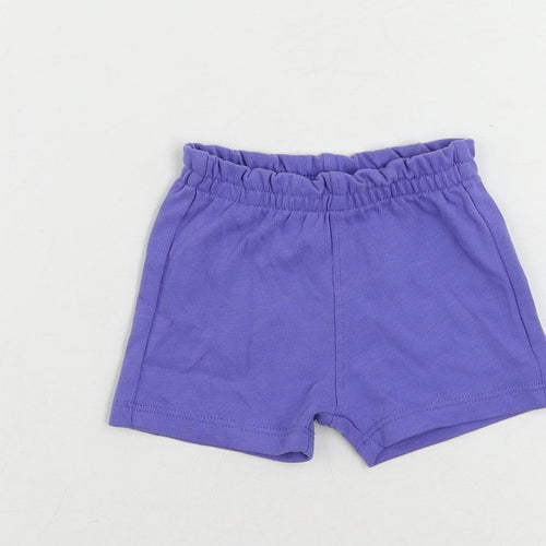 Marks and Spencer Baby Purple Cotton Cropped Trousers Size 0-3 Months