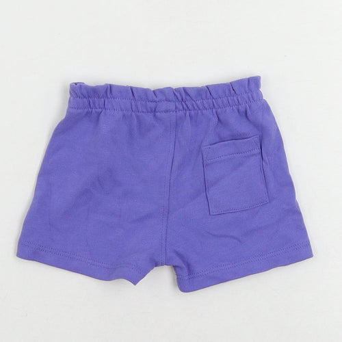 Marks and Spencer Baby Purple Cotton Cropped Trousers Size 0-3 Months