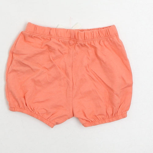 Marks and Spencer Baby Pink Cotton Cropped Trousers Size 3-6 Months Drawstring