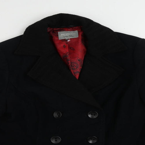 Per Una Womens Black Jacket Size 12 Button