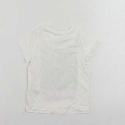 Marks and Spencer Baby White Cotton Pullover T-Shirt Size 18-24 Months Crew Neck Pullover - Disney Lightyear