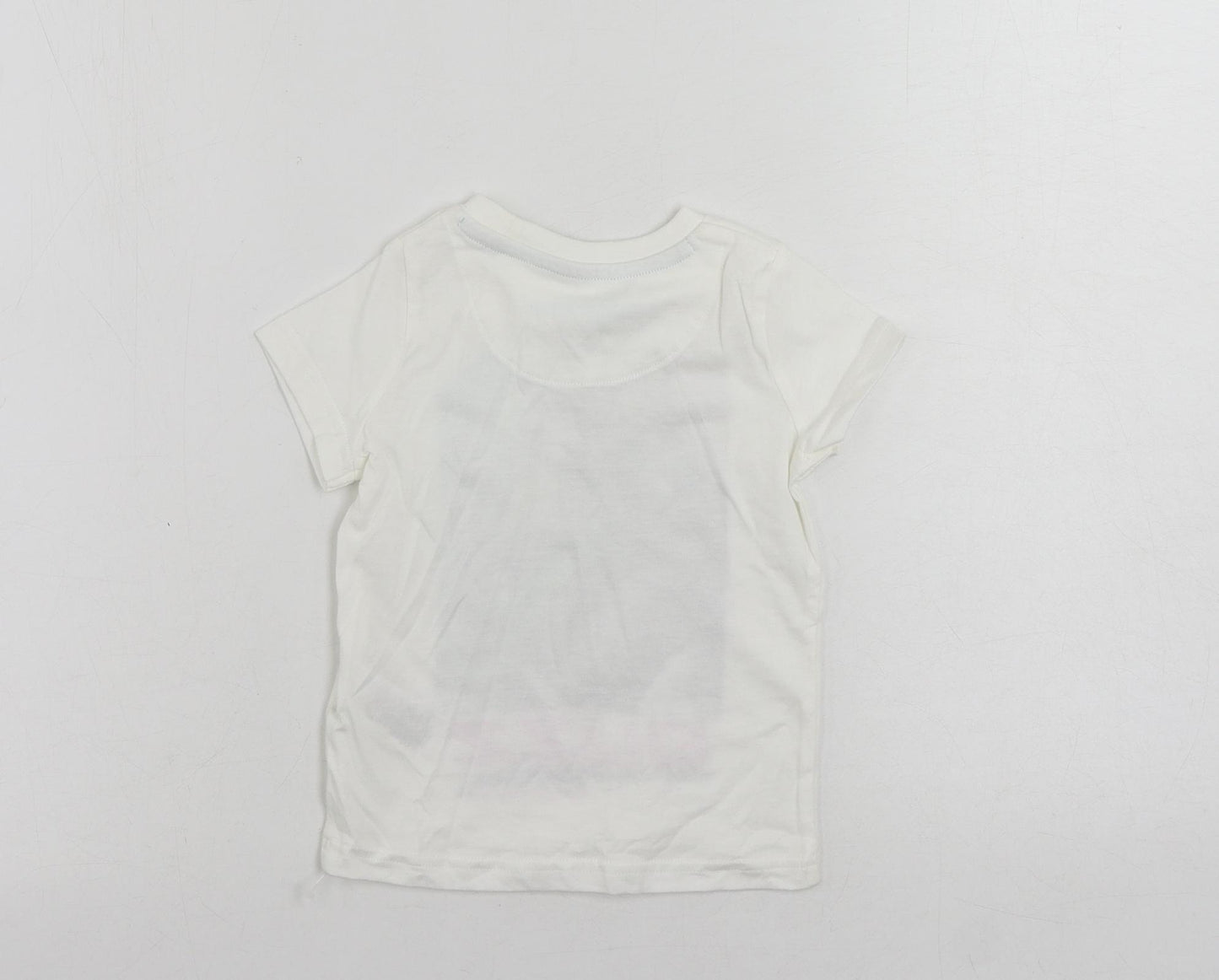 Marks and Spencer Baby White Cotton Pullover T-Shirt Size 18-24 Months Crew Neck Pullover - Disney Lightyear