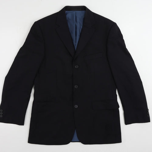Marks and Spencer Mens Blue Polyester Jacket Suit Jacket Size 38 Regular
