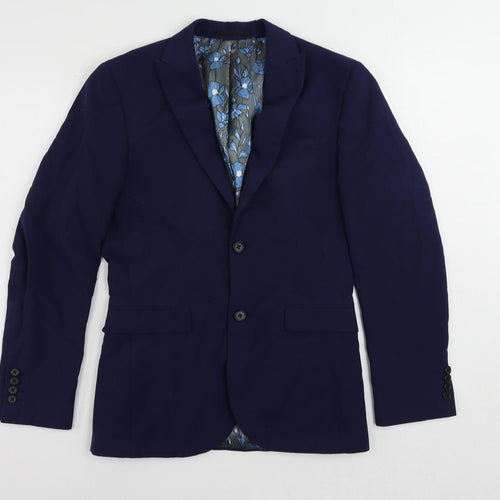 NEXT Mens Blue Polyester Jacket Suit Jacket Size 36 Regular