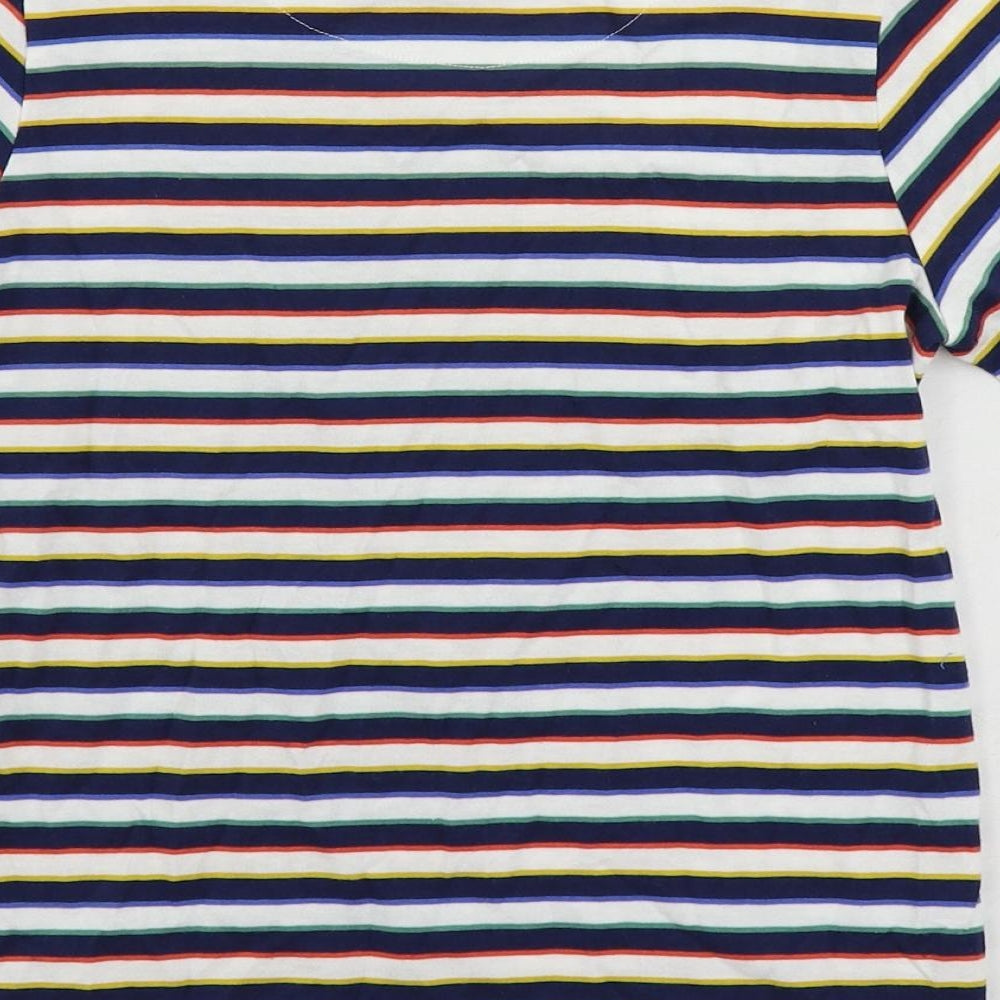 Marks and Spencer Boys Multicoloured Striped Cotton Pullover T-Shirt Size 7-8 Years Crew Neck Pullover - Harry Potter