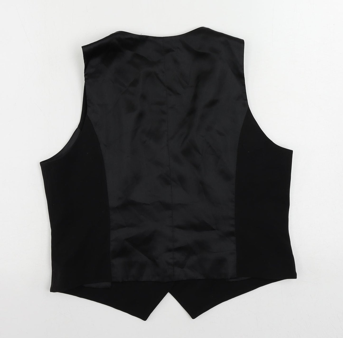 Wallis Womens Black Jacket Waistcoat Size 16 Button