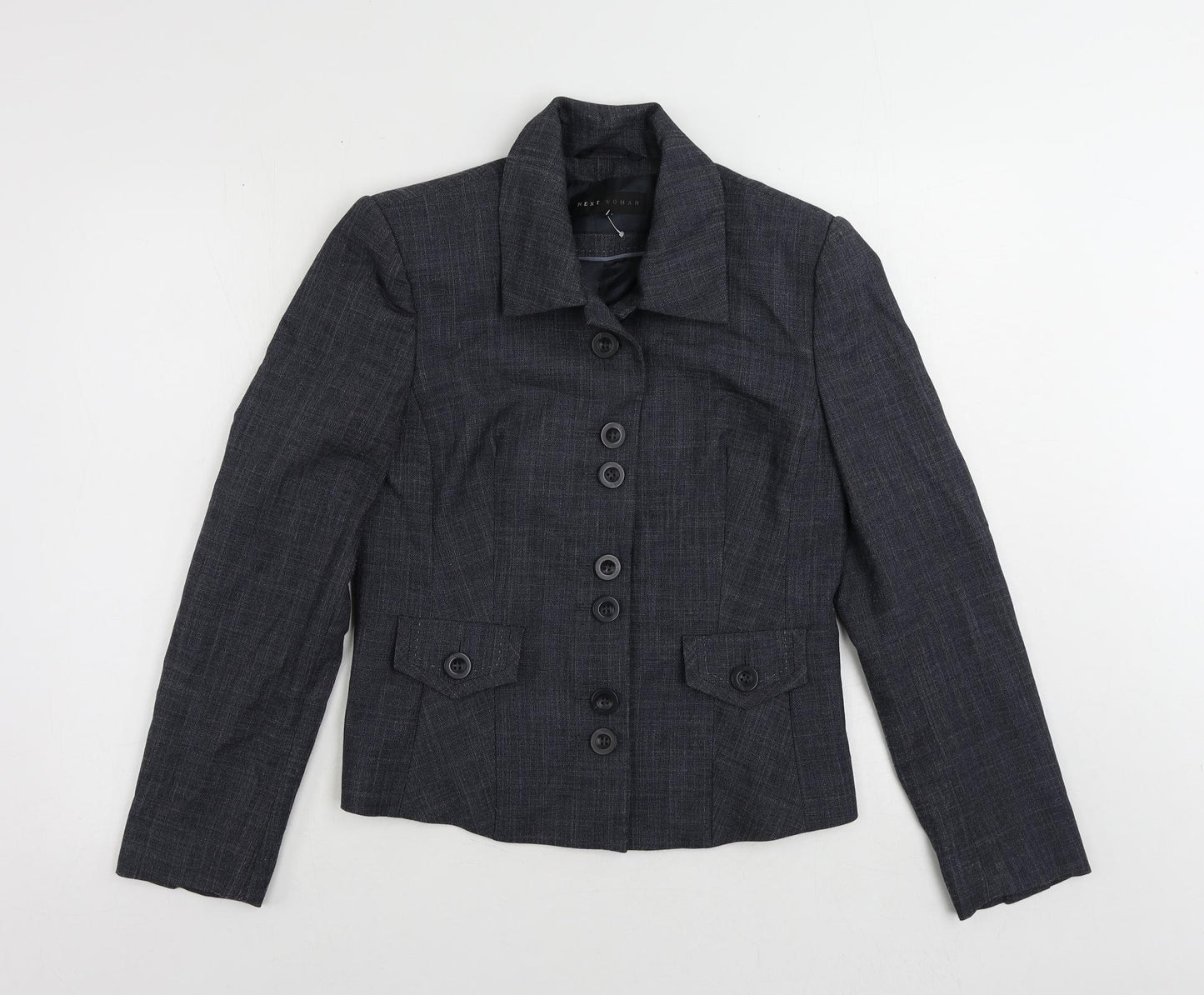 NEXT Womens Blue Jacket Blazer Size 12 Button