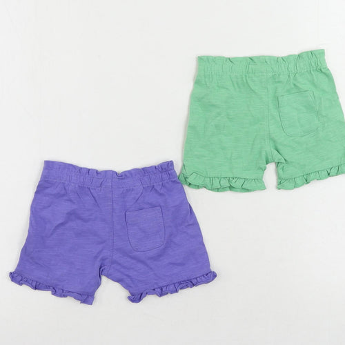 Marks and Spencer Baby Green Cotton Shorts Set Outfit/Set Size 3-6 Months