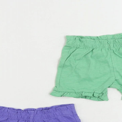 Marks and Spencer Baby Green Cotton Shorts Set Outfit/Set Size 3-6 Months