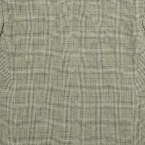Marks and Spencer Mens Green Plaid Wool Jacket Blazer Size 40 Regular