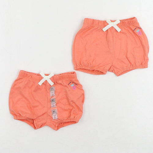 Marks and Spencer Baby Pink Cotton Shorts Set Outfit/Set Size 0-3 Months