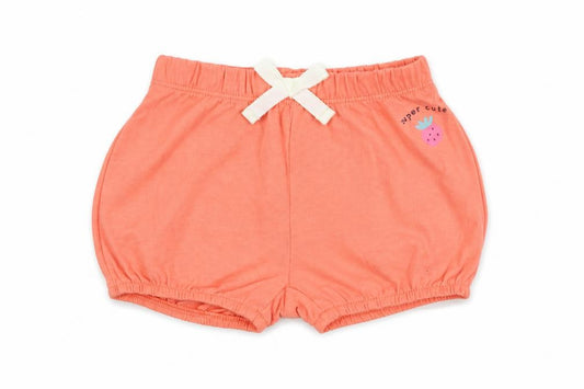 Front view of Marks & Spencer Baby Pink Cotton Shorts Set Outfit/Set, size 0-3, Months