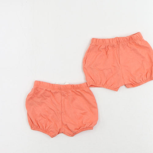 Marks and Spencer Baby Pink Cotton Shorts Set Outfit/Set Size 0-3 Months