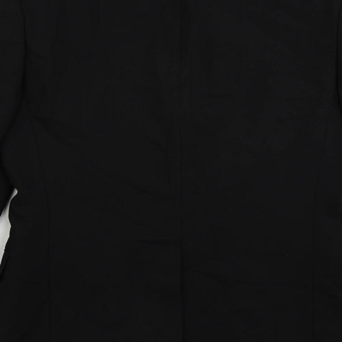 Marks and Spencer Mens Black Polyester Jacket Suit Jacket Size 38 Regular