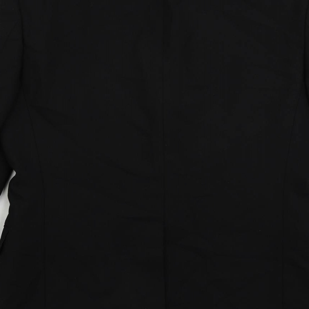 Marks and Spencer Mens Black Polyester Jacket Suit Jacket Size 38 Regular