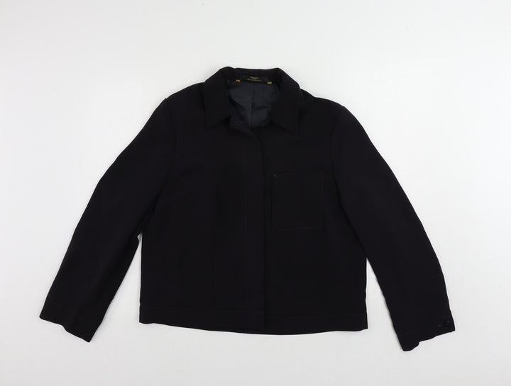 St Michael Womens Blue Jacket Blazer Size 14 Button