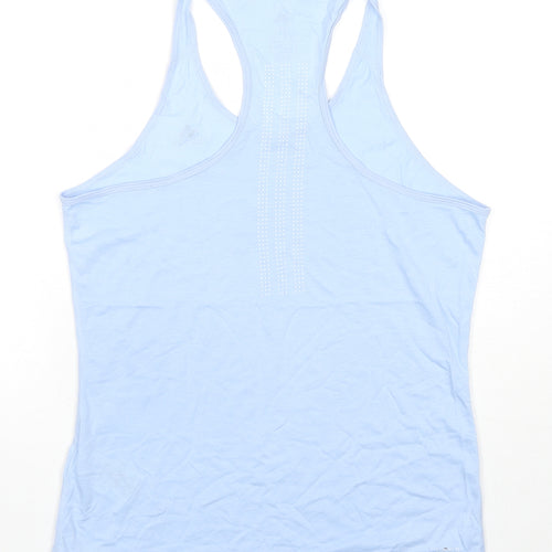 adidas Womens Blue Polyester Basic Tank Size 12 Scoop Neck Pullover - Size 12-14