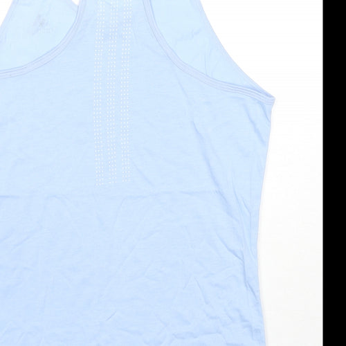 adidas Womens Blue Polyester Basic Tank Size 12 Scoop Neck Pullover - Size 12-14