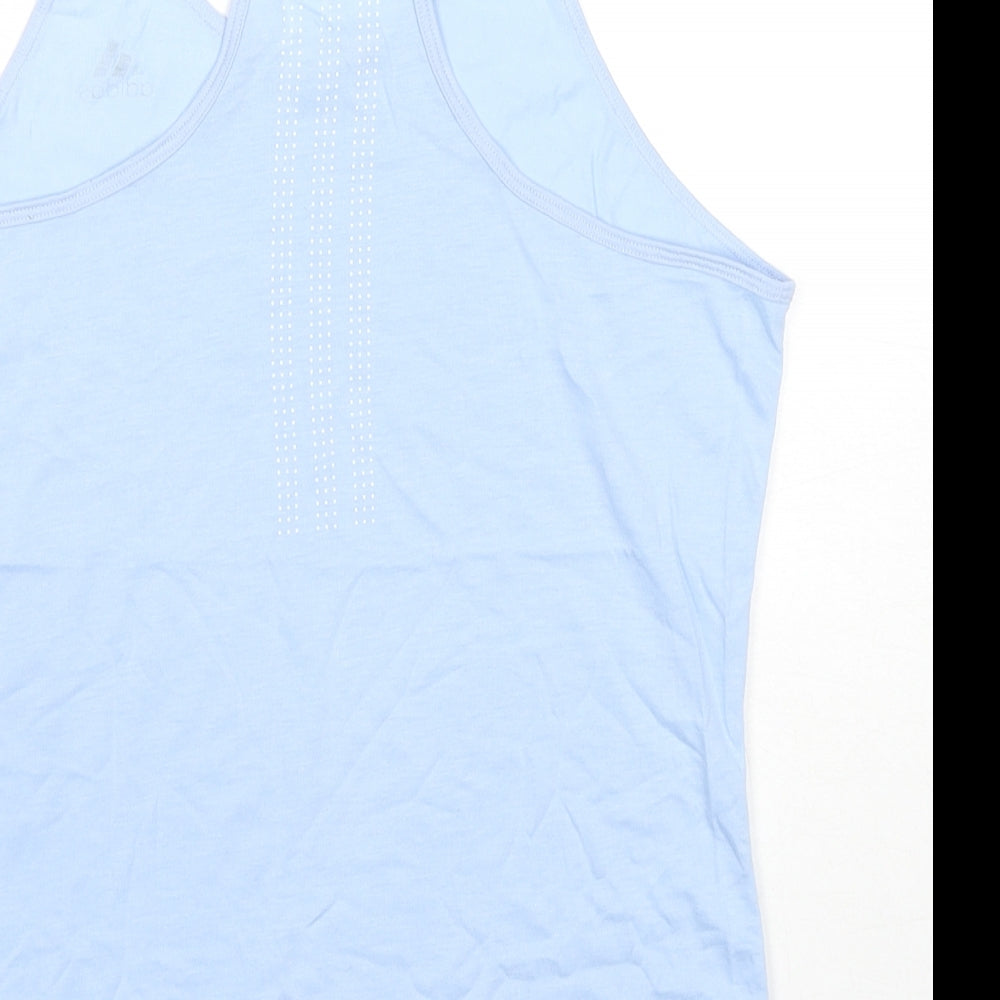 adidas Womens Blue Polyester Basic Tank Size 12 Scoop Neck Pullover - Size 12-14
