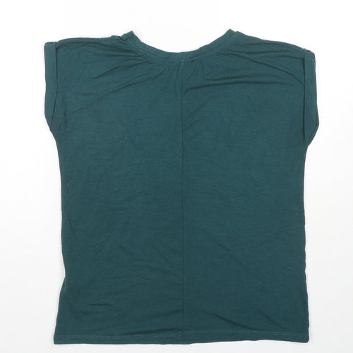 New Look Womens Green Polyester Basic Tank Size 10 Round Neck