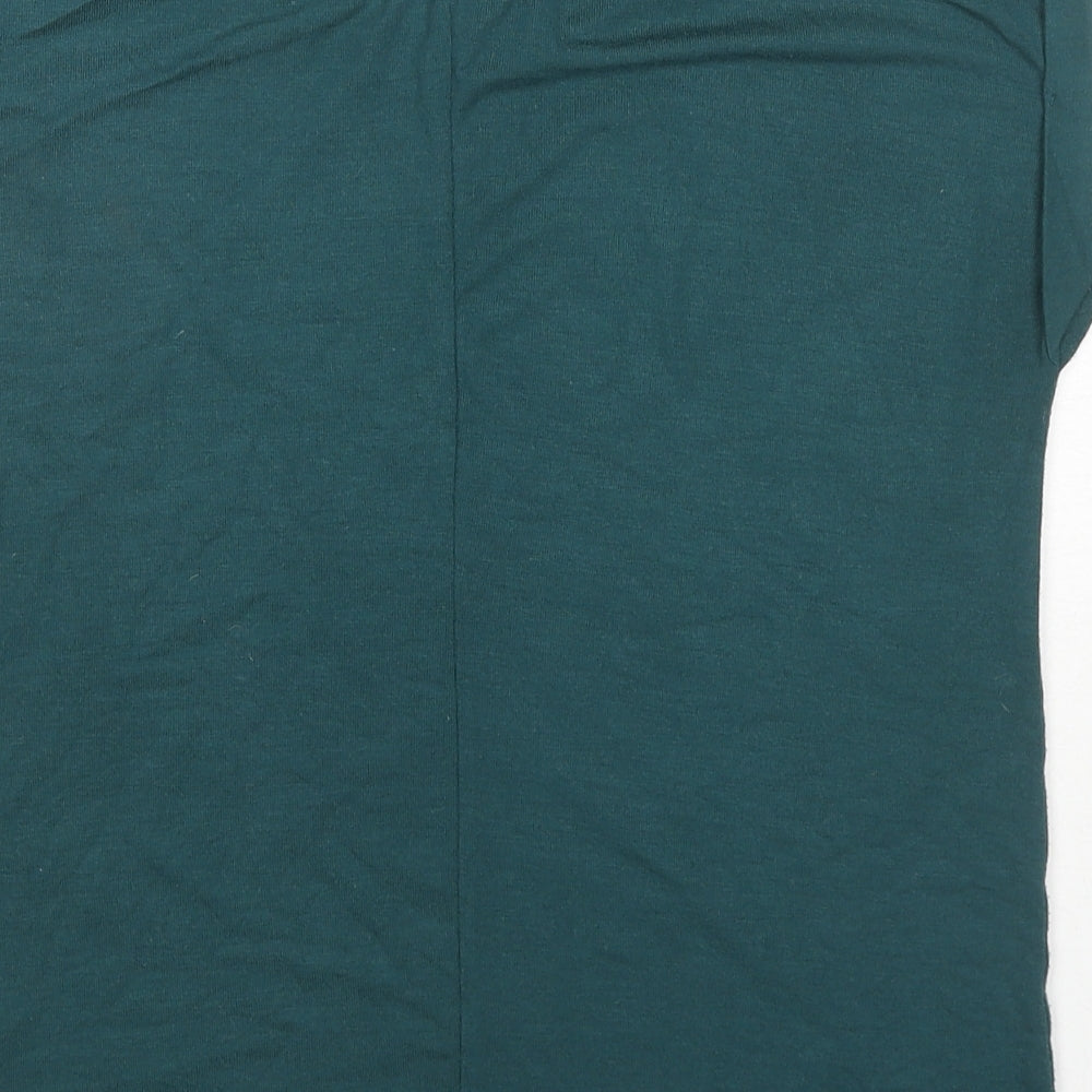 New Look Womens Green Polyester Basic Tank Size 10 Round Neck