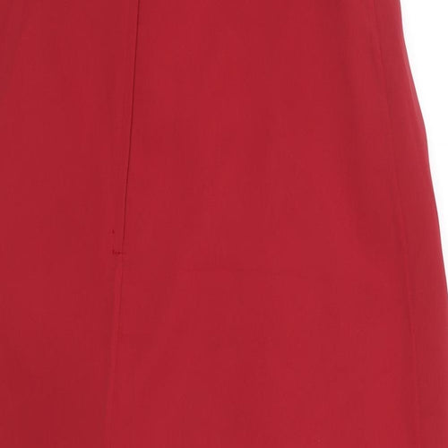 Imogene Holland Womens Red Polyester Ball Gown Size 14 Sweetheart Zip - Beaded Detail