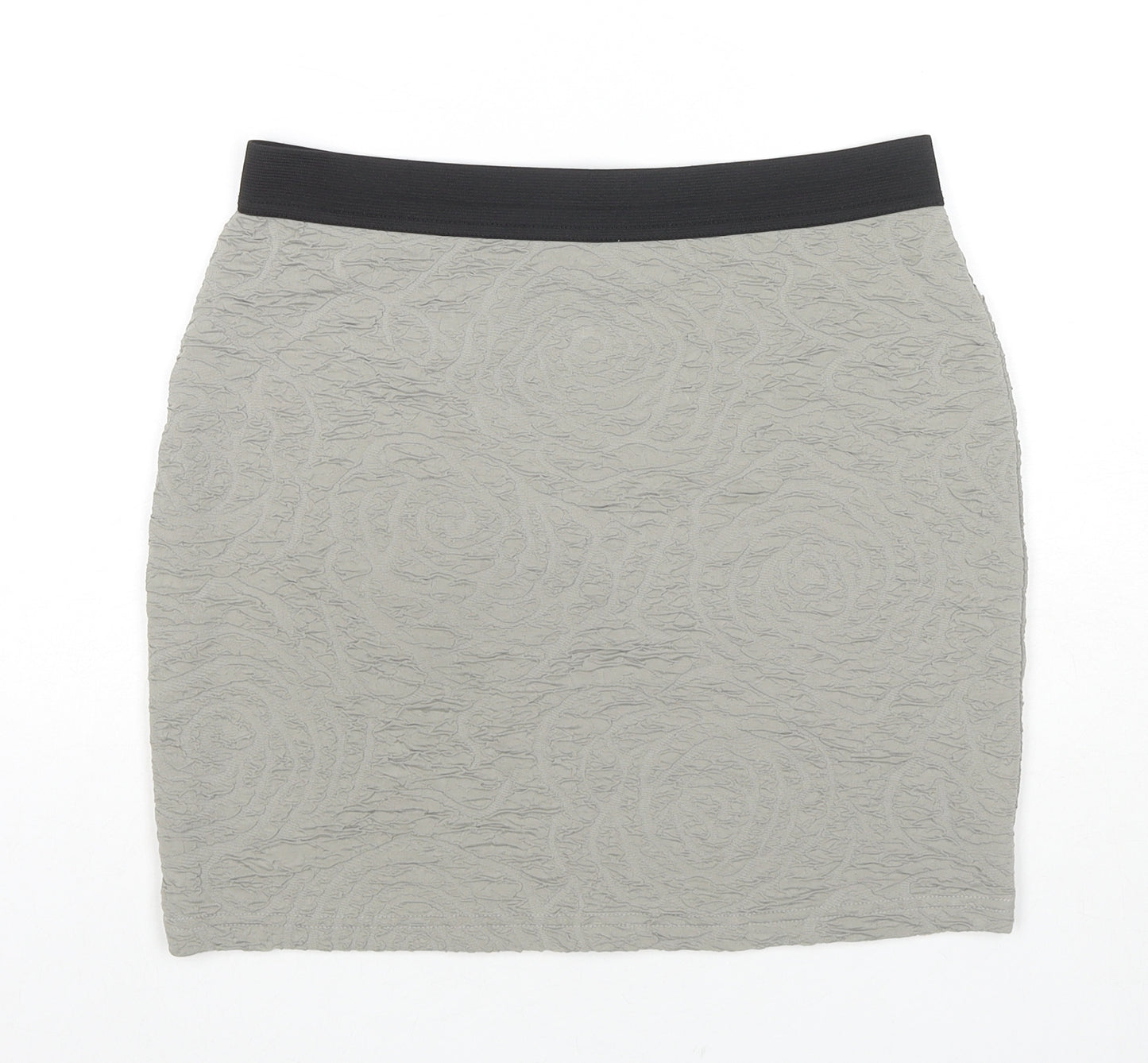 Silence + Noise Womens Green Geometric Viscose Mini Skirt Size M