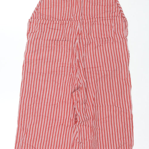 Designers Society Womens Red Striped Cotton Jumpsuit One-Piece Size M L21 in Tie