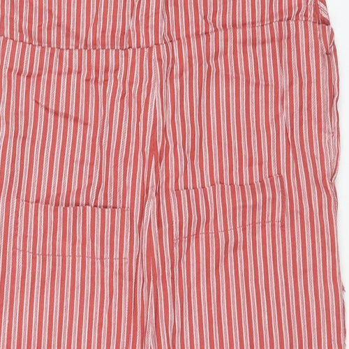 Designers Society Womens Red Striped Cotton Jumpsuit One-Piece Size M L21 in Tie