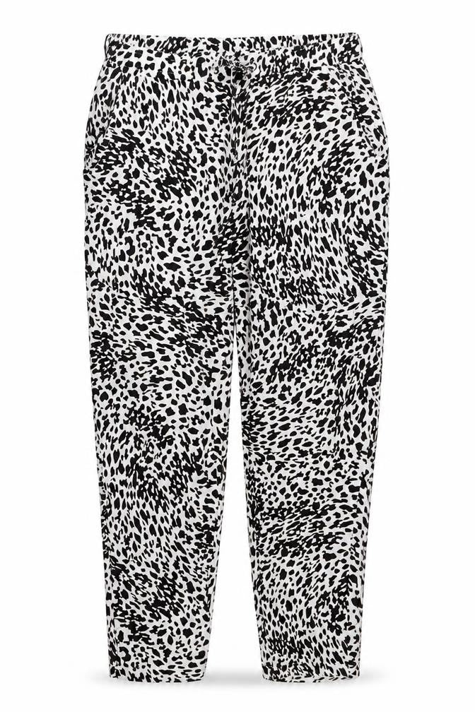 Dorothy Perkins Womens Multicoloured Animal Print Viscose Trousers Size 10 L26 in Regular Drawstring