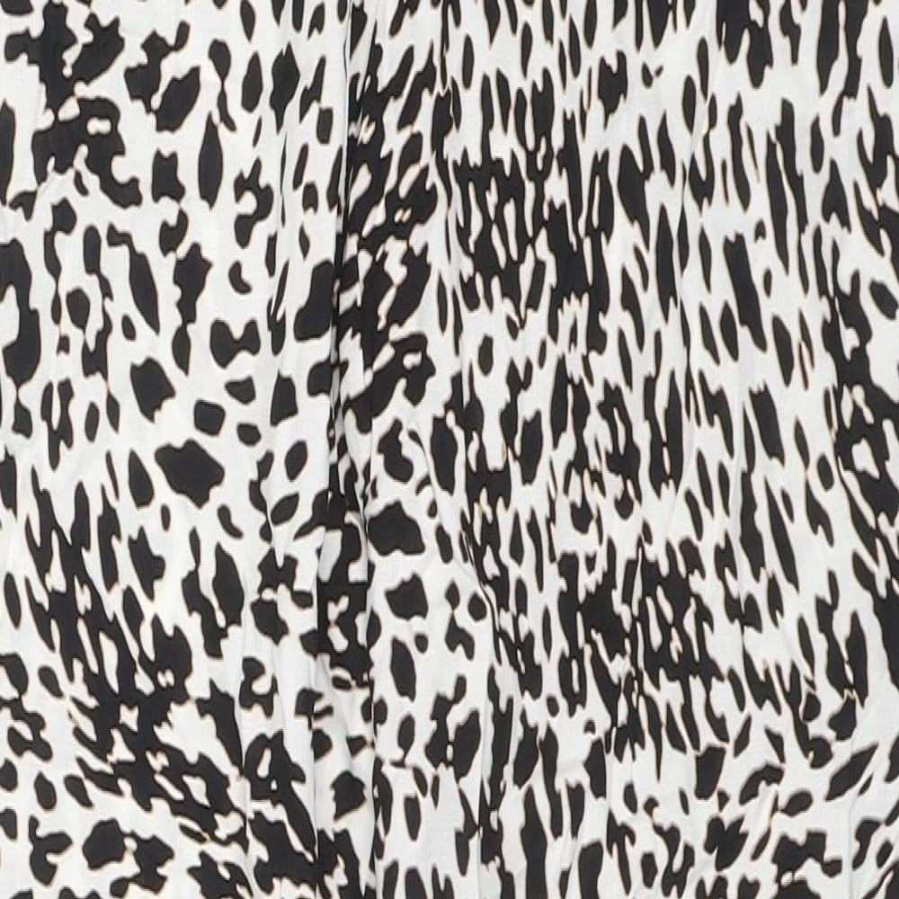 Dorothy Perkins Womens Multicoloured Animal Print Viscose Trousers Size 10 L26 in Regular Drawstring