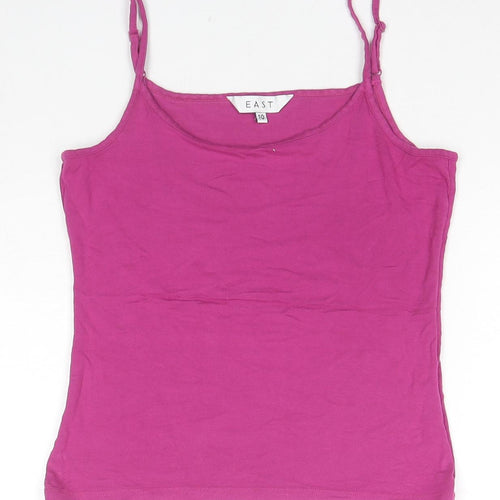 EAST Womens Pink Viscose Camisole Tank Size 10 Round Neck