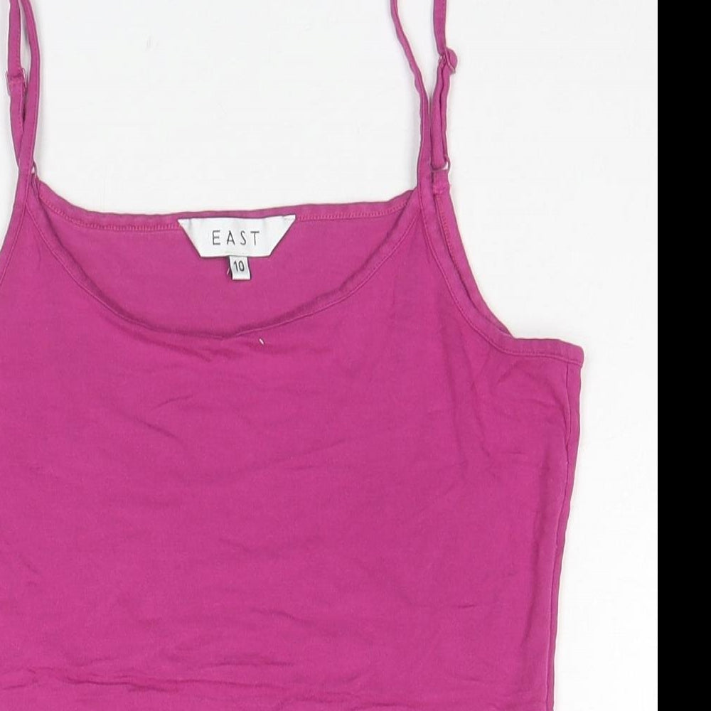 EAST Womens Pink Viscose Camisole Tank Size 10 Round Neck