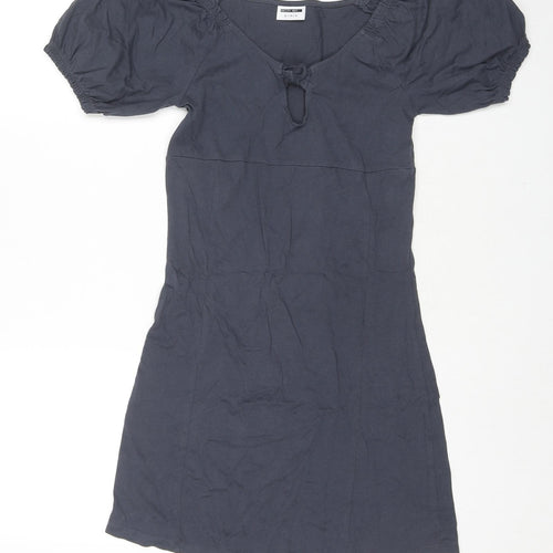 Noisy may Womens Grey Cotton T-Shirt Dress Size XS Round Neck Pullover