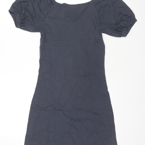 Noisy may Womens Grey Cotton T-Shirt Dress Size XS Round Neck Pullover