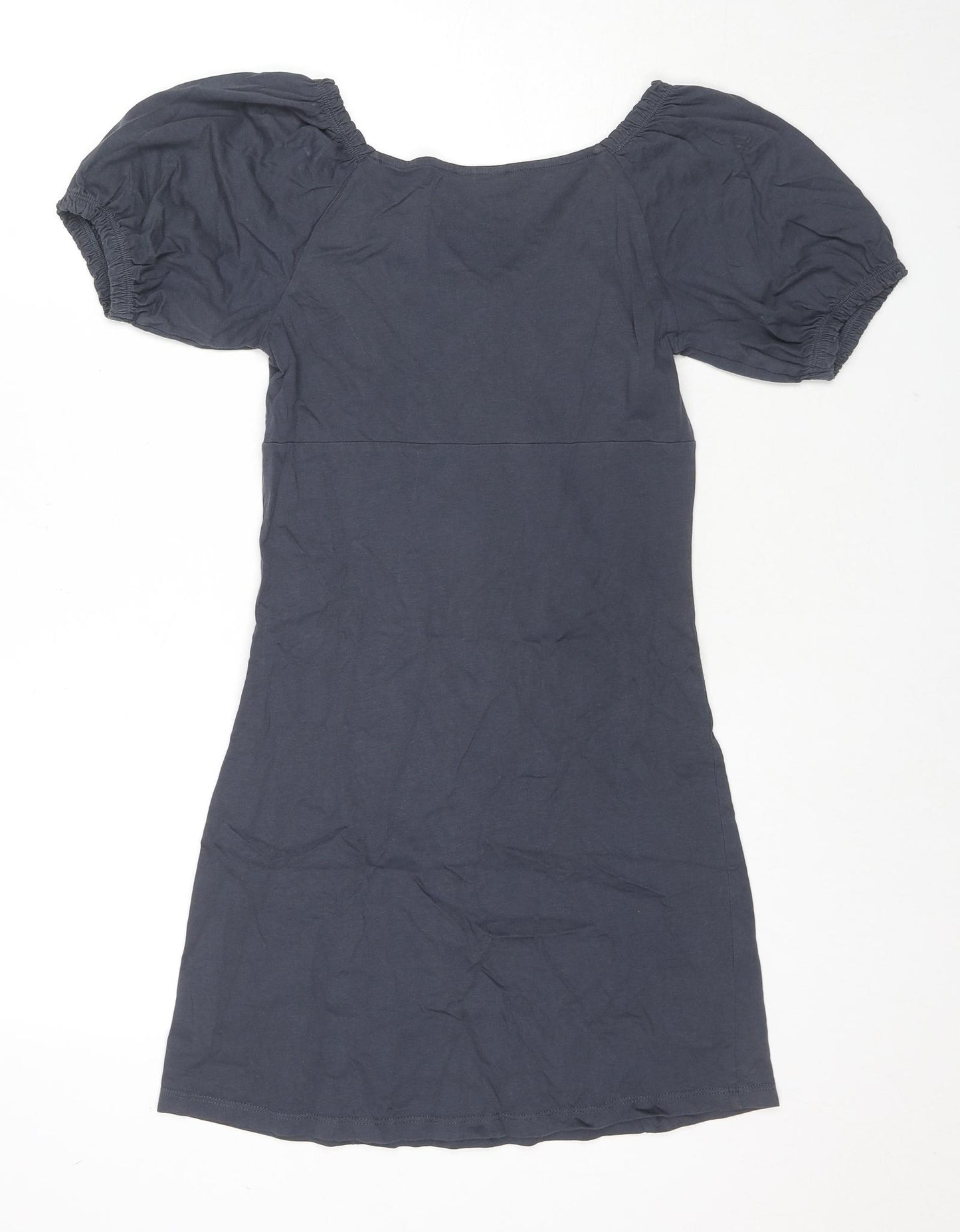 Noisy may Womens Grey Cotton T-Shirt Dress Size XS Round Neck Pullover