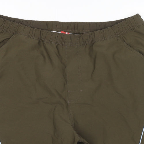 Animal Mens Brown Polyester Athletic Shorts Size 2XL L12 in Regular Drawstring - Swim Shorts Logo