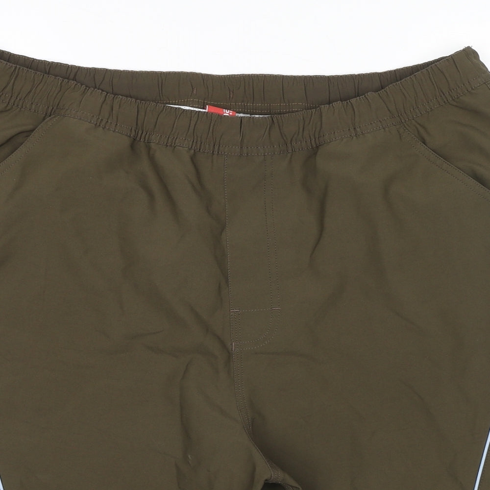 Animal Mens Brown Polyester Athletic Shorts Size 2XL L12 in Regular Drawstring - Swim Shorts Logo