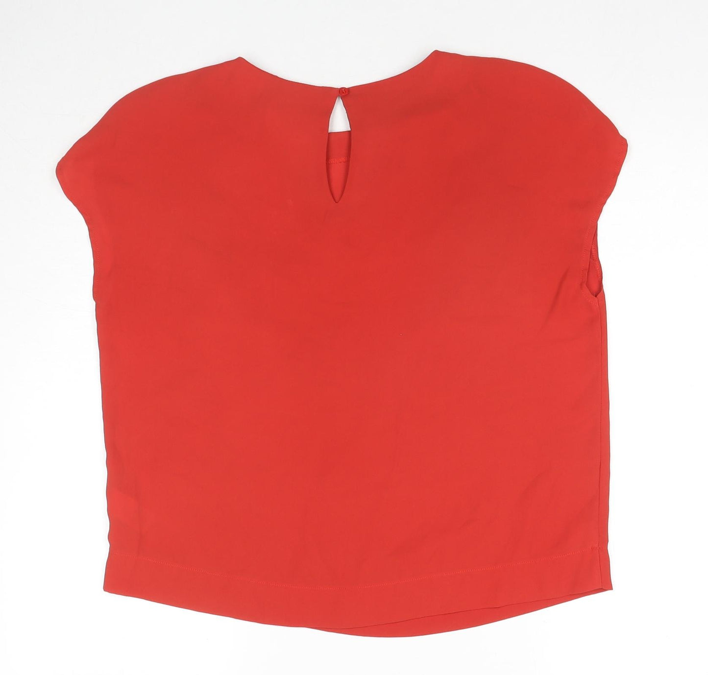 NEXT Womens Red Polyester Basic T-Shirt Size 12 Round Neck