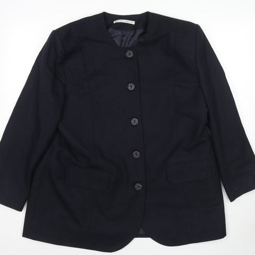 St Bernard Womens Blue Jacket Blazer Size 20 Button