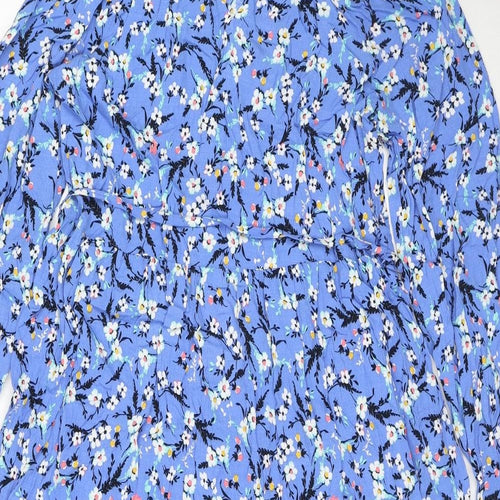 Marks and Spencer Womens Blue Viscose Maxi Size 10 Round Neck Pullover