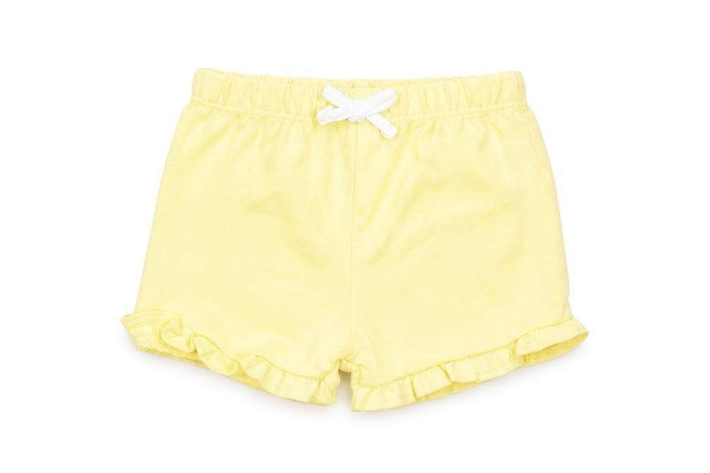 Marks and Spencer Girls Yellow Cotton Shorts Outfit/Set Size 0-3 Months Pullover