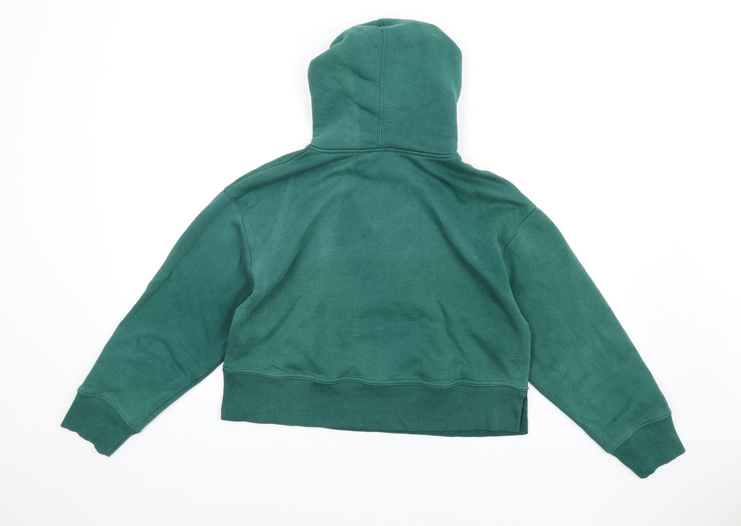Zara Womens Green Cotton Pullover Hoodie Size S Pullover