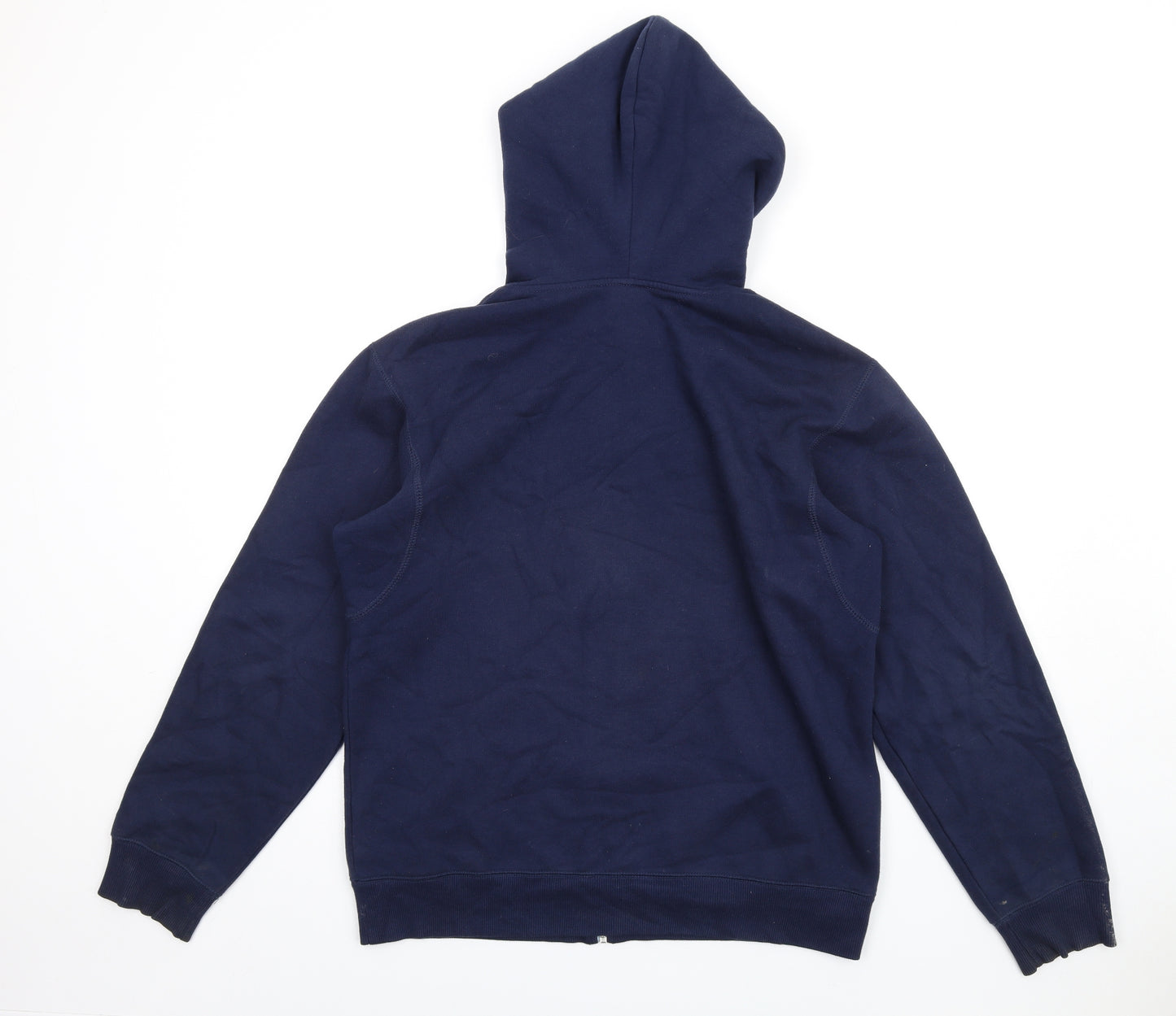 Nike Mens Blue Cotton Full Zip Hoodie Size L