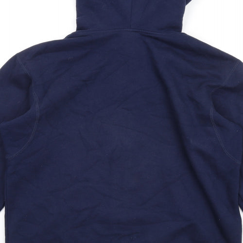 Nike Mens Blue Cotton Full Zip Hoodie Size L