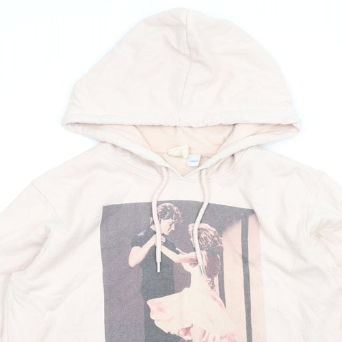 H&M Womens Pink Cotton Pullover Hoodie Size L Pullover - Dirty Dancing