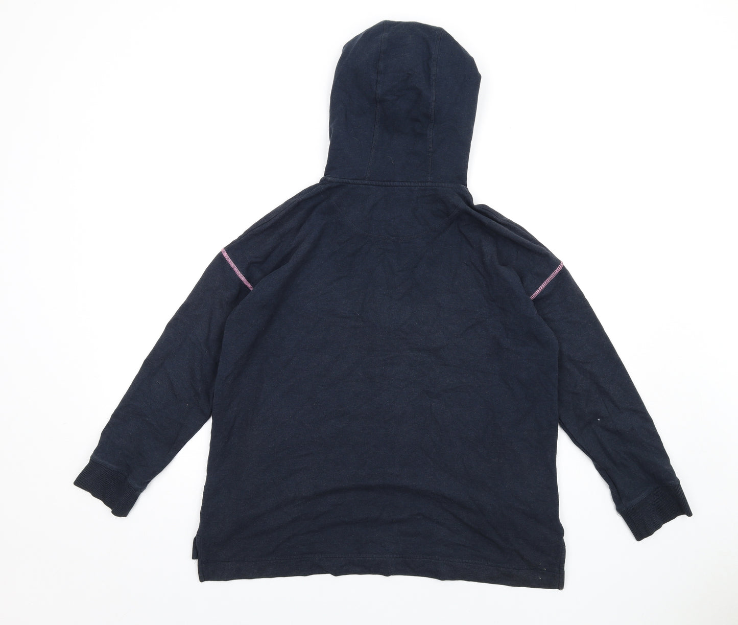 Bamboo Womens Blue Vinyl Pullover Hoodie Size 12 Zip